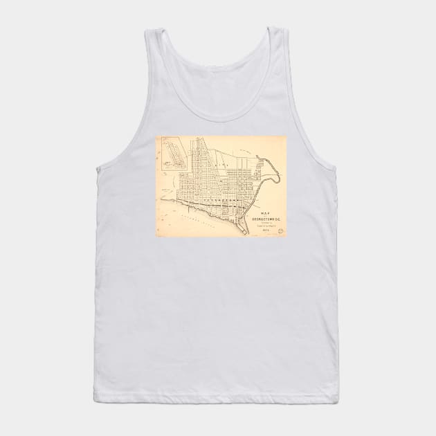 Vintage Map of Georgetown (Washington D.C.) 1876 Tank Top by Bravuramedia